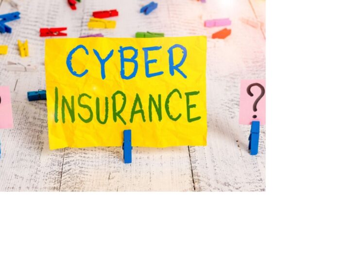 Cyber insurance sign with question marks highlighting changing coverage requirements for businesses