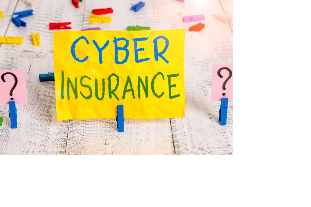 Cyber insurance sign with question marks highlighting changing coverage requirements for businesses